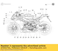 2H000766, Piaggio Group, plaque d'immatriculation aprilia rsv zd4rkl00zd4rkl01 1000 2015 2016, Nouveau