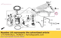 Here you can order the hose comp., fuel feed from Honda, with part number 17570HR3A21: