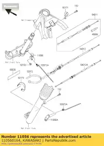 kawasaki 110560164 suporte klx125caf - Lado inferior