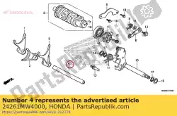 Here you can order the shaft, gearshift fork from Honda, with part number 24261MW4000: