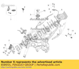 Piaggio Group 858955 kabel vergrendelen - Onderkant