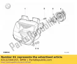 Here you can order the headlight - lv / lht from BMW, with part number 63122306147: