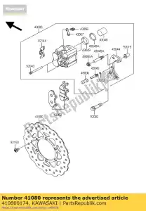 Kawasaki 410800174 dysk, fr - Dół