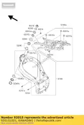 Ici, vous pouvez commander le écrou, 10 mm auprès de Kawasaki , avec le numéro de pièce 920151021: