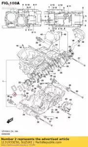 Suzuki 1131933E50 pin, carter - Il fondo