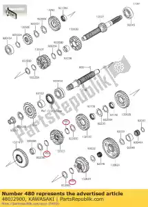 Kawasaki 480J2900 pier?cie? zabezpieczaj?cy - Dół