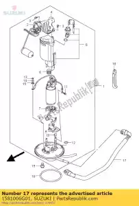 Suzuki 1581006G01 tuyau, carburant - La partie au fond