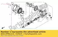 06910MBL610, Honda, set di cuscinetti, ago honda nsa nt vt 650 700 750 1100 1998 1999 2000 2001 2002 2003 2004 2005 2006 2007 2008 2009 2010 2011 2012 2013, Nuovo