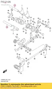 Suzuki 2541124B00 arbre, changement de vitesse - La partie au fond