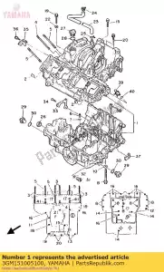 Yamaha 3GM151005100 conjunto de cárter - Lado inferior