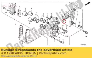 Honda 43112MCA006 ustalacz, rr. wspornik - Dół