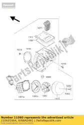 pakking, luchtfilter kdx200-h1 van Kawasaki, met onderdeel nummer 110601664, bestel je hier online: