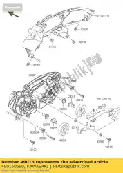 Qui puoi ordinare guarnizione-coperchio, lampada frontale ex650ecf da Kawasaki , con numero parte 490160590: