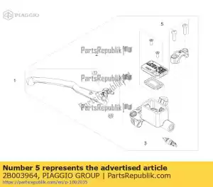 Piaggio Group 2B003964 bracket - Bottom side