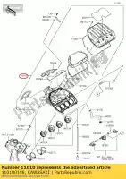 110100198, Kawasaki, filter-assy-air zx600r9f kawasaki  zx 600 2009 2010 2011 2012 2017 2018, Novo