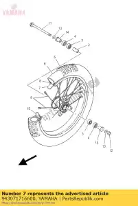 yamaha 943071716600 banda, aro (22-17) - Lado inferior