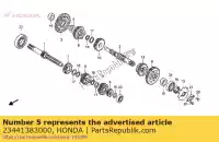 23441383000, Honda, gear, mainshaft second (1 honda cb super dream td cb125td 125 , New