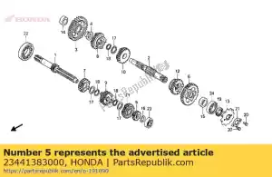 Honda 23441383000 gear, mainshaft second (1 - Bottom side