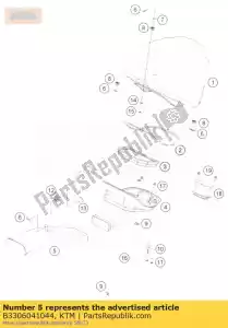 ktm B3306041044 przedni kana? dolotowy b33 + r33 - Dół