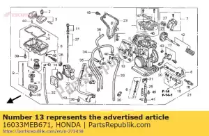 Honda 16033MEB671 conjunto de alavanca, bomba - Lado inferior