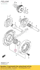 Suzuki 09263220720B0 rolamento, 22x28x1 - Lado inferior