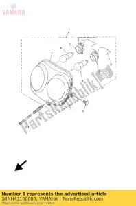 yamaha 5RNH43100000 conjunto de unidad de faro - Lado inferior