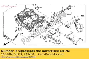 honda 16610MCS003 komp. rur., r. paliwo - Dół