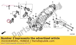 Aqui você pode pedir o switch assy., combinação e fechadura em Honda , com o número da peça 35101K44V01: