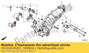 honda 35101K44V01 switch assy., combinação e fechadura - Lado inferior