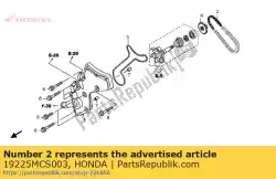 Ici, vous pouvez commander le chaîne, entraînement pompe à eau (70l) auprès de Honda , avec le numéro de pièce 19225MCS003: