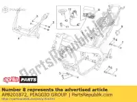 AP8201872, Piaggio Group, Kit de ferragens de bloqueio aprilia af futura europa rs 0 1 50, Novo