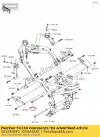 921540840, Kawasaki, boulon, à bride, 10x170 er650ecf kawasaki  er-6f er-6n vulcan 650 900 2012 2013 2014 2015 2016 2017 2018 2019 2020 2021, Nouveau