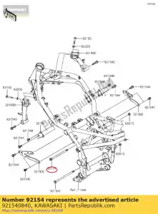 kawasaki 921540840 bullone, flangiato, 10x170 er650ecf - Il fondo