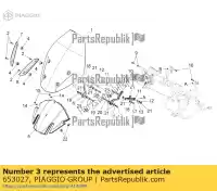 653027, Piaggio Group, soporte del parabrisas izquierdo gilera moto-guzzi gp norge zgulps01, zgulpt00, zgulps03 800 1200 2007 2009 2014 2016 2017, Nuevo