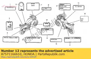 honda 87571166610 merk, oliepeil - Onderkant