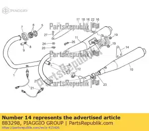 Piaggio Group 883298 prato lh - Lado inferior