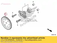 15133KWN900, Honda, ko?o z?bate nap?dzane pomp? oleju (35t) honda  sh ww 125 150 2012 2013 2017 2018 2019, Nowy