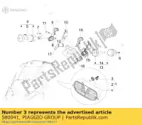 580041, Piaggio Group, Oprawka gilera stalk stalker 50 1998 2005 2007 2008, Nowy