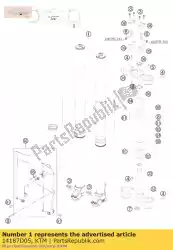 Aquí puede pedir horquilla delantera d = 48450 / 505sx-f 08 de KTM , con el número de pieza 14187D05: