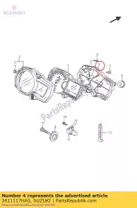 suzuki 3411117HA0 caso, inferior - Lado inferior