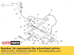 Aprilia AP8121942, Muelle de retorno del freno, OEM: Aprilia AP8121942