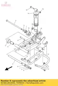 yamaha 903861802800 casquillo (401-22123-00) - Lado inferior