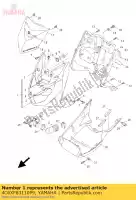 4C6XF83110P9, Yamaha, beenschild 1 yamaha nxc 125 2009 2010, Nieuw