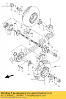 6412304600, Suzuki, coperchio, freno a destra suzuki lt50 quadrunner lt 50 , Nuovo