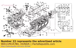 honda 90011MCA780 bout, flens, 10x197 - Onderkant