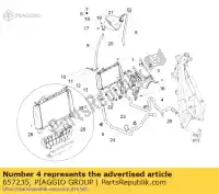 657235, Piaggio Group, encaixe do tubo da bomba-radiador piaggio beverly zapm69200 zapma210 zapma2100 zapmd2100 125 300 2010 2016 2017 2018 2019 2020 2021 2022, Novo