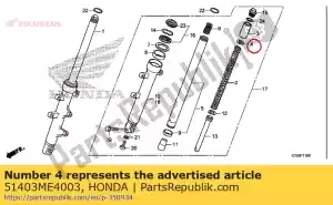 honda 51403ME4003 assento, mola - Lado inferior