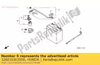 32601KW3000, Honda, cavo, massa batteria honda nx 250 1988 1989 1990 1991 1993, Nuovo