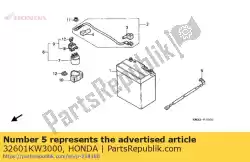 kabel, batterijaarde van Honda, met onderdeel nummer 32601KW3000, bestel je hier online: