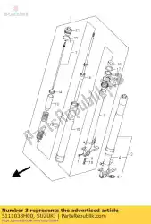 Tutaj możesz zamówić rurka, wewn? Trzna, r od Suzuki , z numerem części 5111038H00: